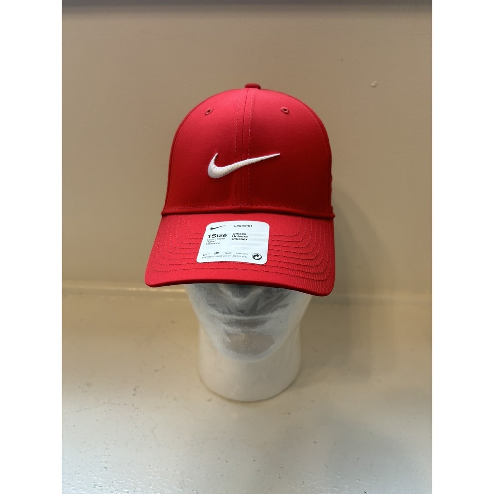 Nike Golf Dri Fit Legacy 91 Red Adjustable Hat One Size Unisex DH1640-657 - NWT
